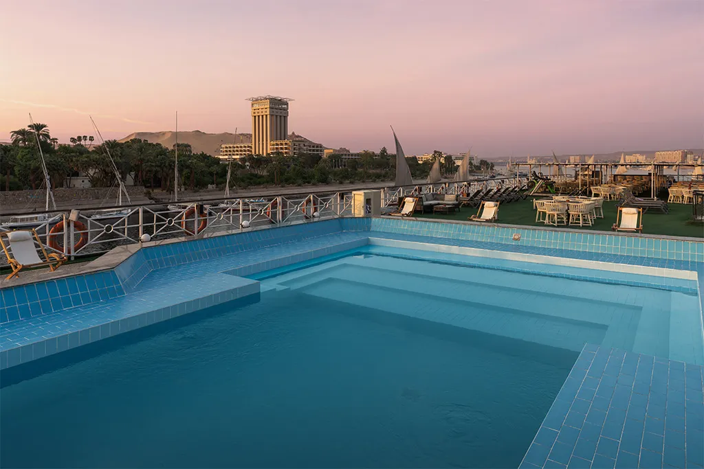 Sun deck of the Da Vinci Nile cruise